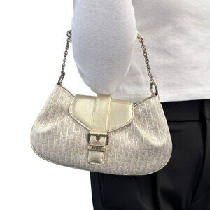 Christian Dior Vintage 2002 Trotter Monogram Chain Mini Bag Pchette [106217]